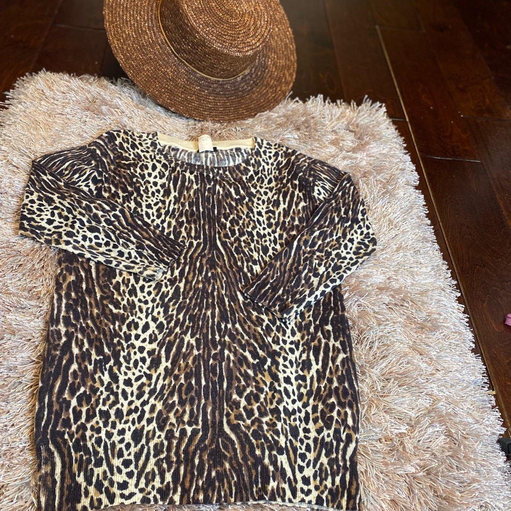 JCrew Leopard Print Tippi Sweater.  Size XS